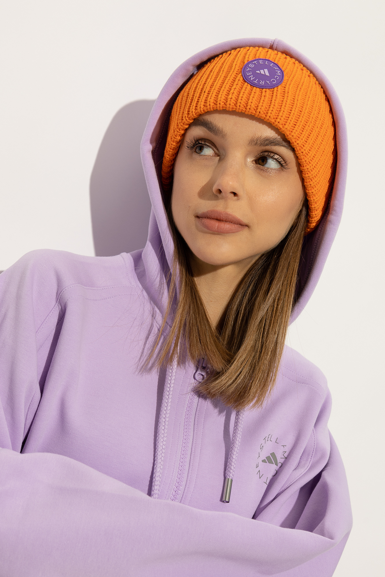 Orange Beanie with logo ADIDAS by Stella McCartney - Vitkac Canada